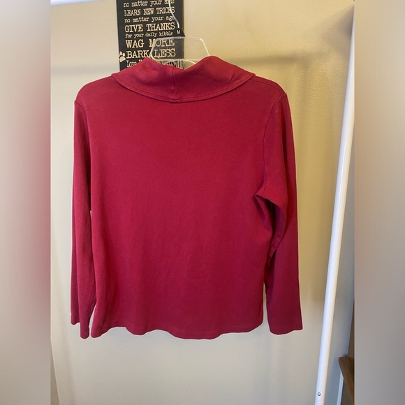 L.L. Bean pullover long sleeve shawl collar sweatshirt - Picture 5 of 8